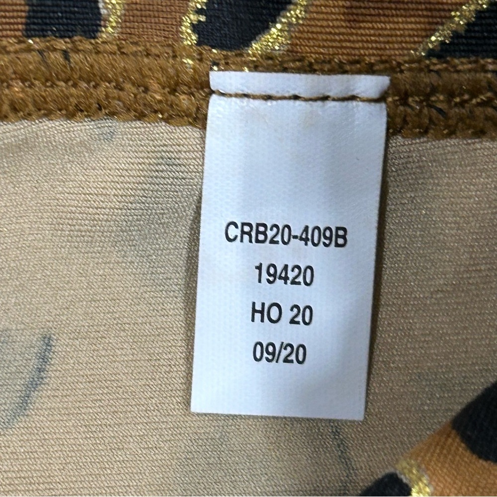 NWT Carbon38 Womens XXS Bra Top & High Waisted Legging Leopard Print Black Brown - Picture 9 of 9